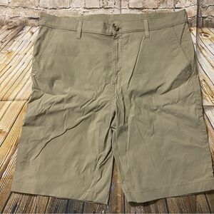Eddie Bauer Tan Nylon Zipper Pocket Chino Shorts
